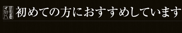 初めての方におすすめしています