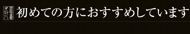 初めての方におすすめしています